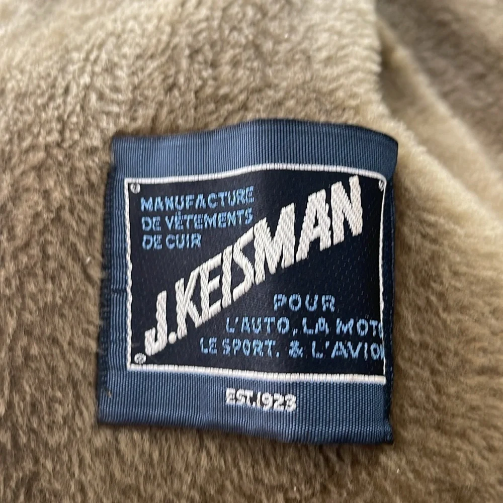 Vtg Windbreaker Van Heusen Heavy Soft Leather Jacket Vest Camel tan 48 J Keisman
